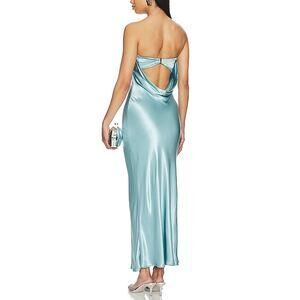 Bec + Bridge 'Moon' Blue Satin Dance Strapless Dress Size 6